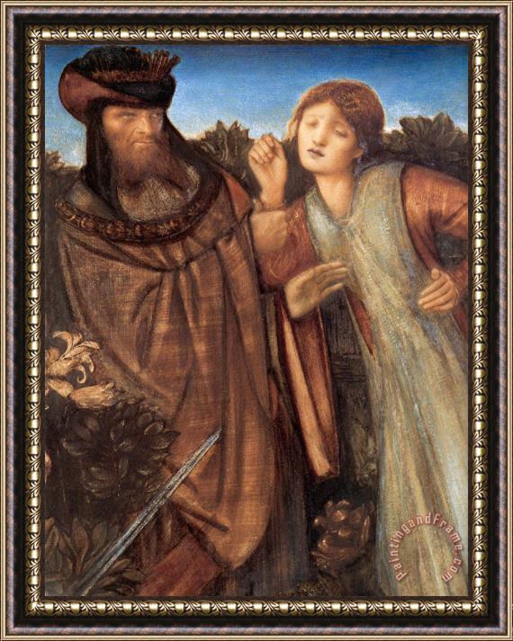 Edward Burne Jones King Mark And La Belle Iseult [detail] Framed Print
